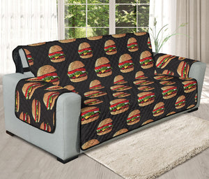 Cheeseburger Pattern Print Oversized Sofa Protector