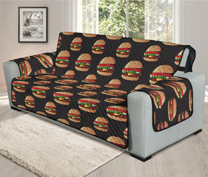 Cheeseburger Pattern Print Oversized Sofa Protector