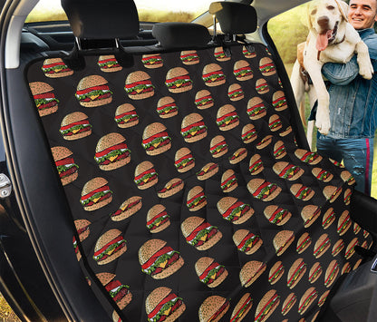 Cheeseburger Pattern Print Pet Car Back Seat Cover