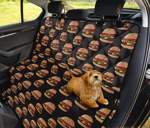 Cheeseburger Pattern Print Pet Car Back Seat Cover