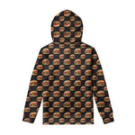 Cheeseburger Pattern Print Pullover Hoodie