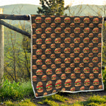 Cheeseburger Pattern Print Quilt