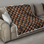 Cheeseburger Pattern Print Quilt