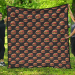 Cheeseburger Pattern Print Quilt