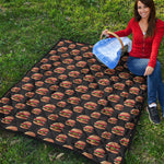 Cheeseburger Pattern Print Quilt