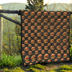 Cheeseburger Pattern Print Quilt