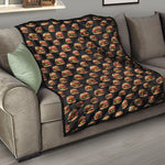 Cheeseburger Pattern Print Quilt