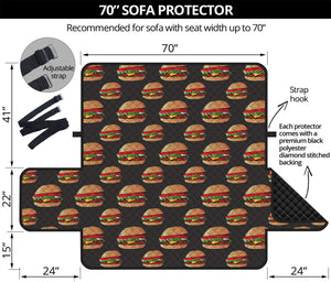 Cheeseburger Pattern Print Sofa Protector