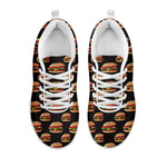 Cheeseburger Pattern Print White Sneakers