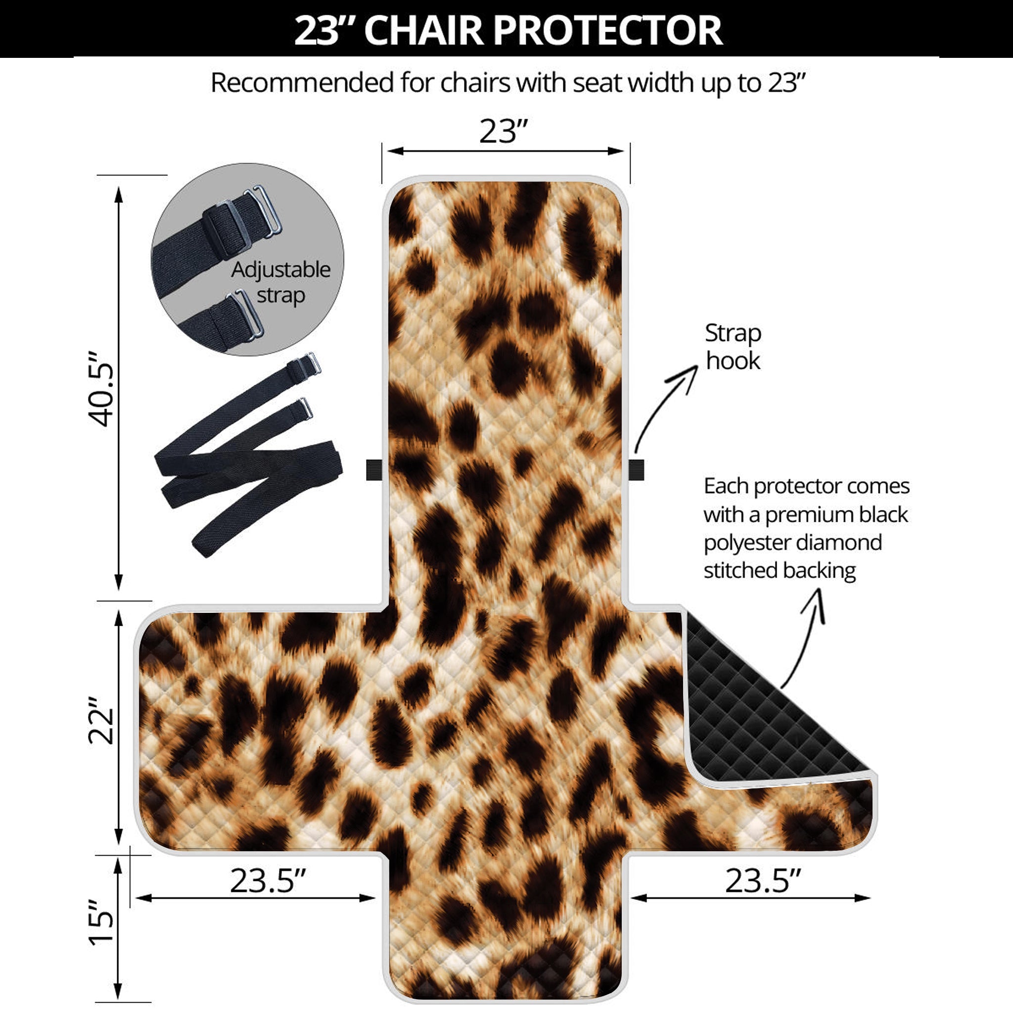 Cheetah Print Armchair Protector