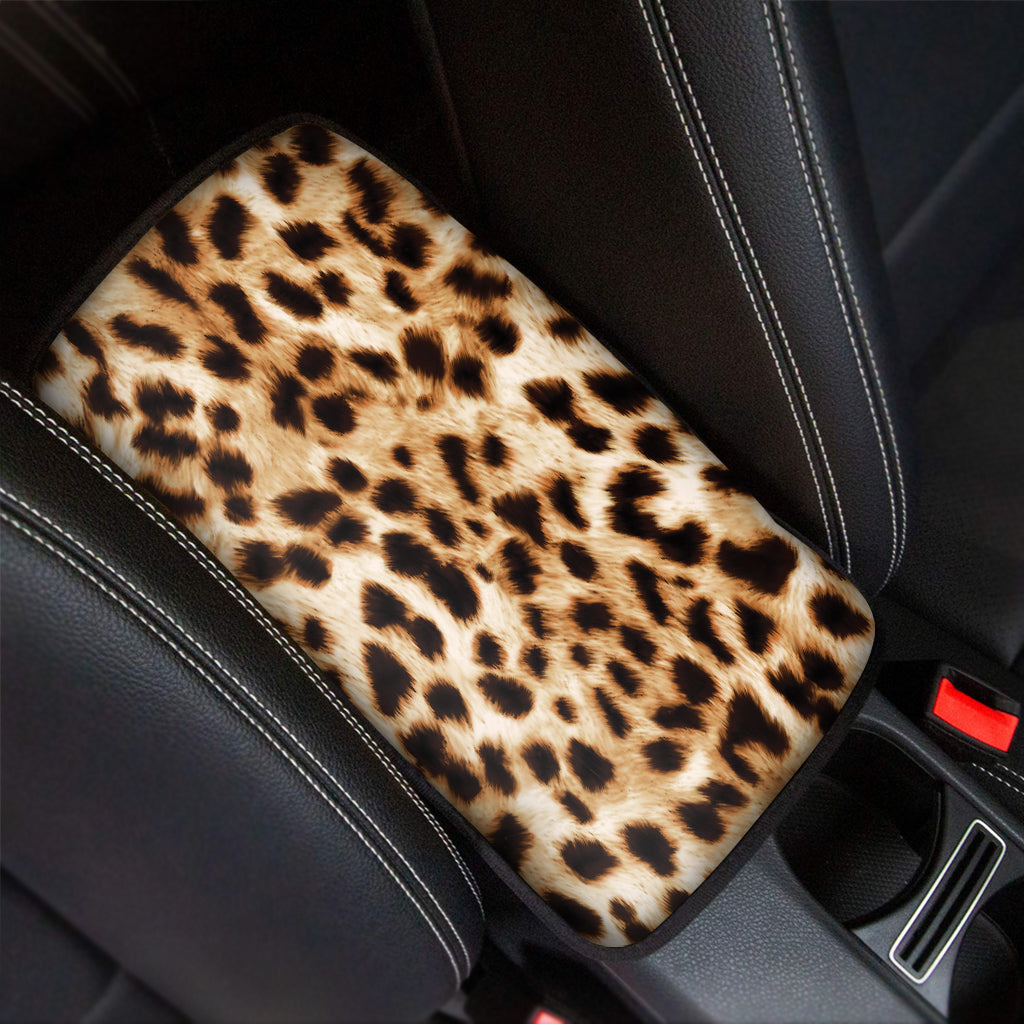 Cheetah Print Car Center Console Cover