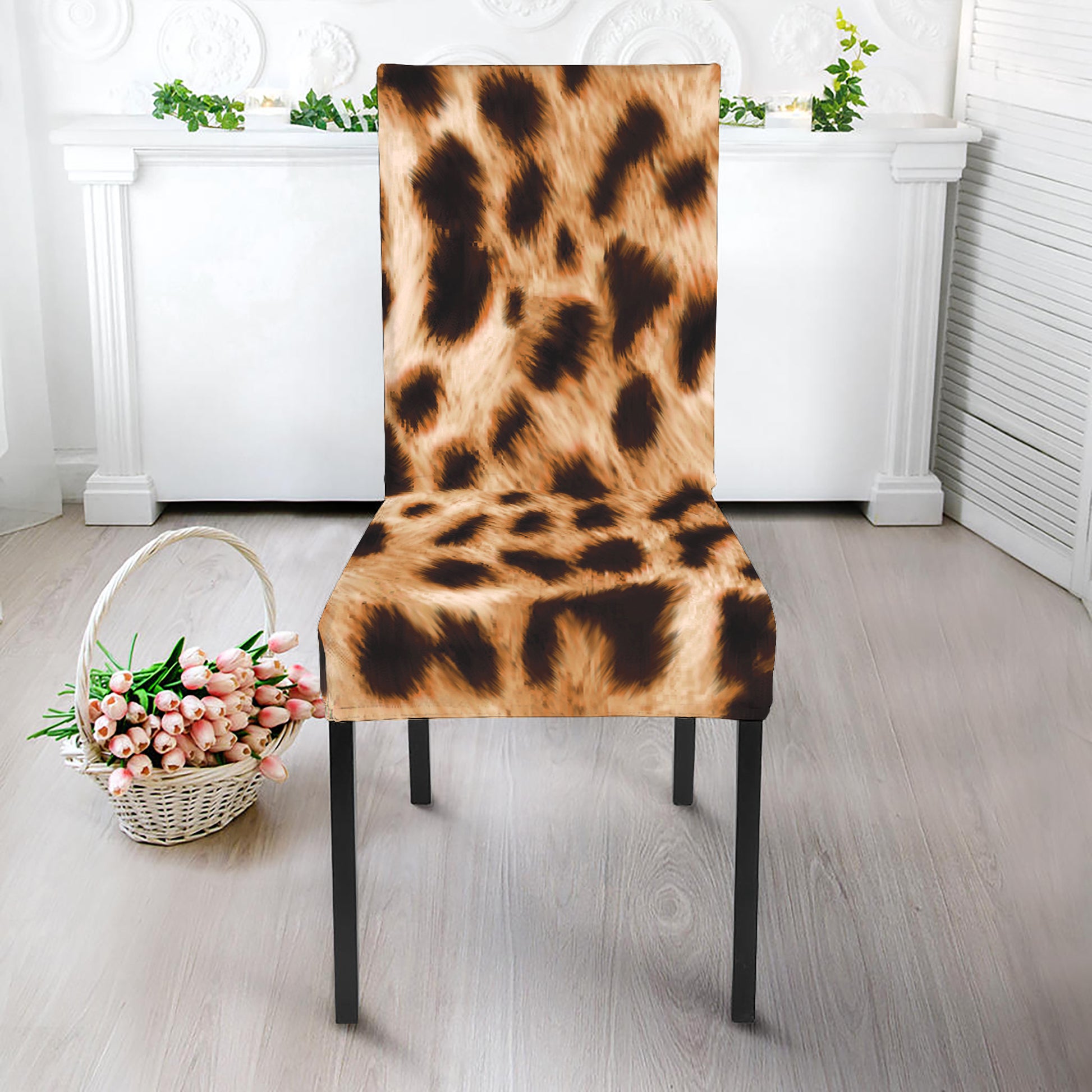 Cheetah Print Dining Chair Slipcover