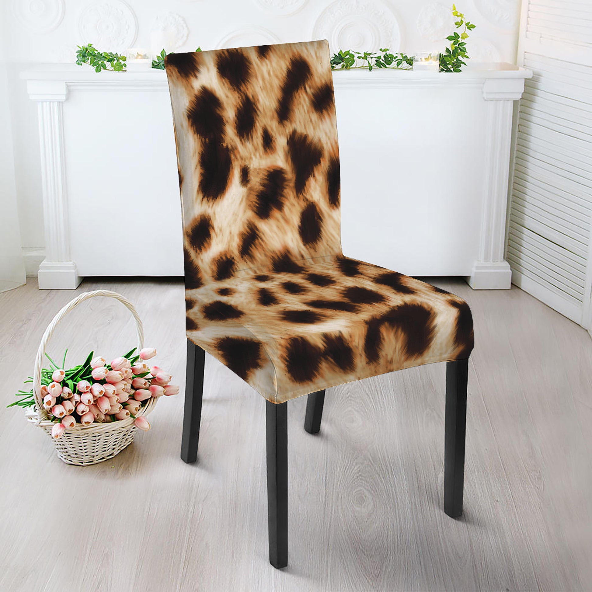 Cheetah Print Dining Chair Slipcover