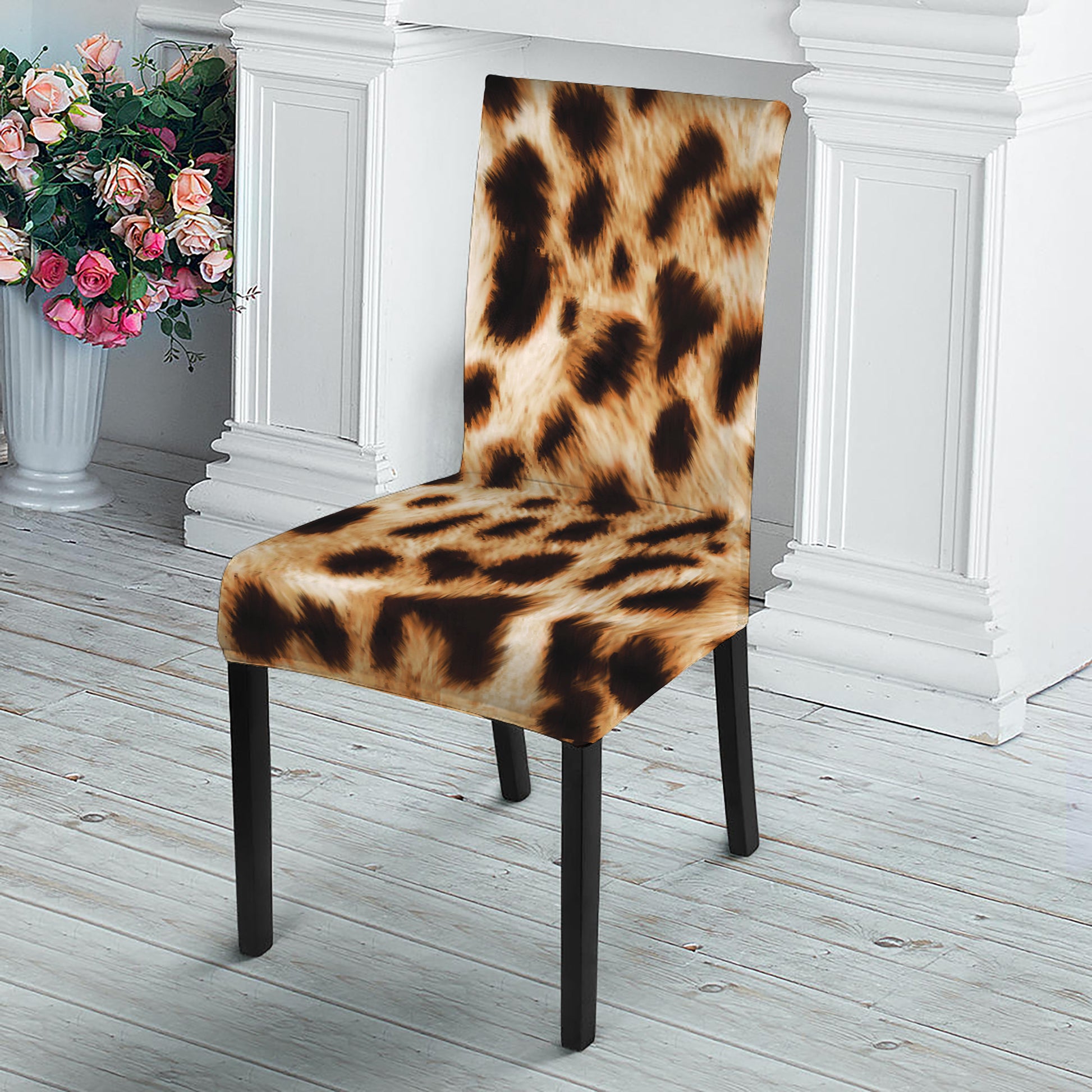 Cheetah Print Dining Chair Slipcover