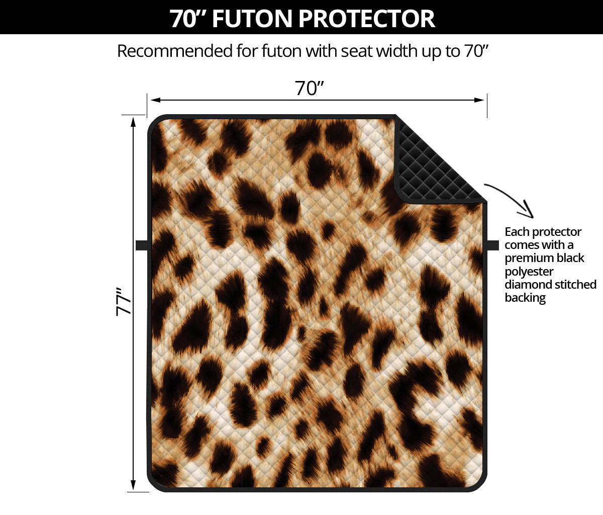 Cheetah Print Futon Protector