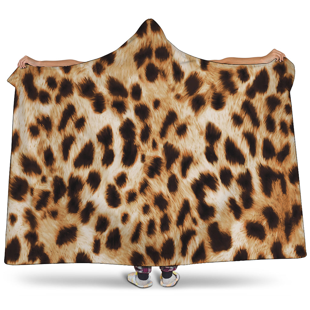 Cheetah Print Hooded Blanket