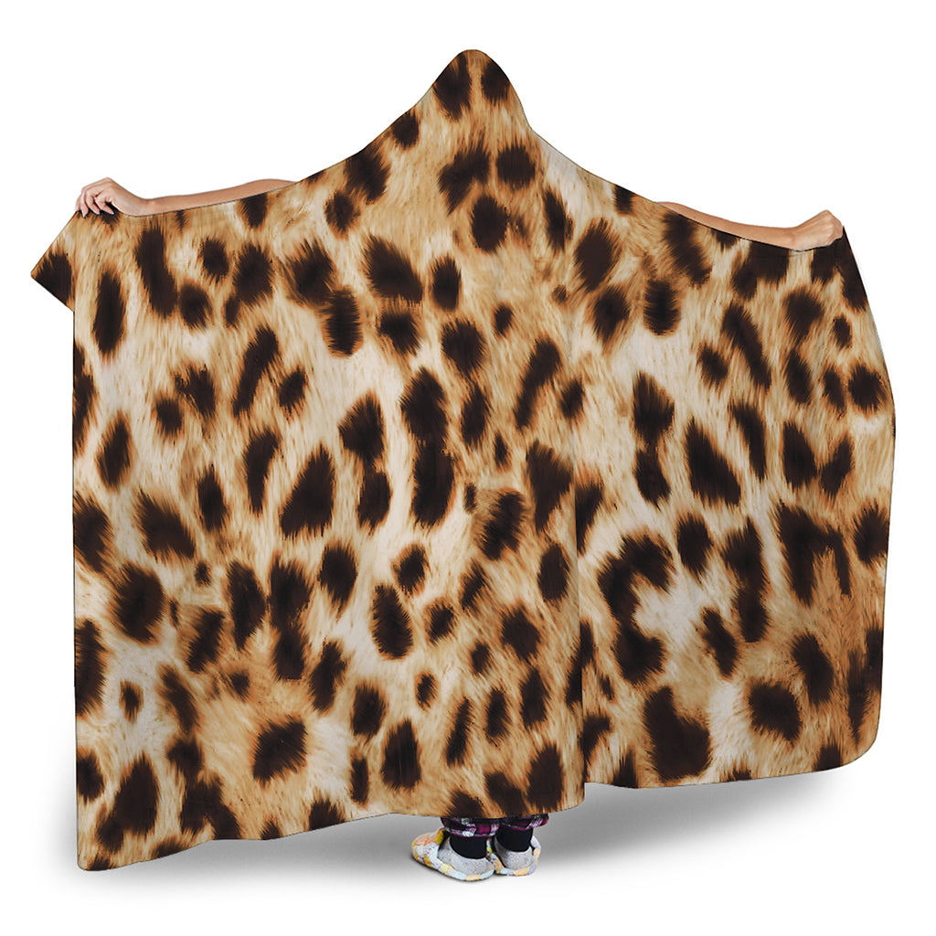 Cheetah Print Hooded Blanket