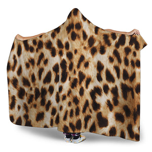 Cheetah Print Hooded Blanket