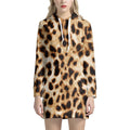 Cheetah Print Pullover Hoodie Dress