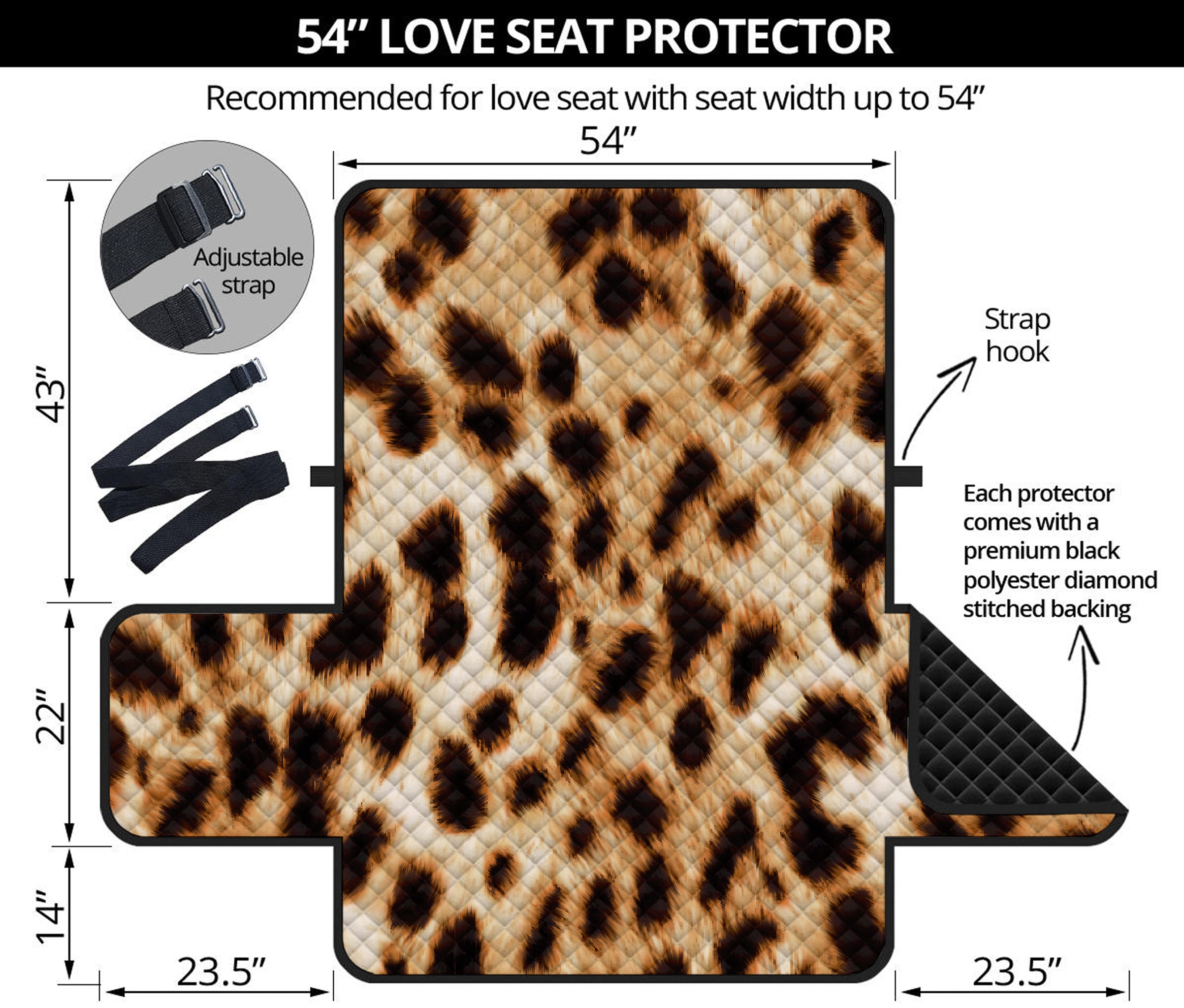 Cheetah Print Loveseat Protector