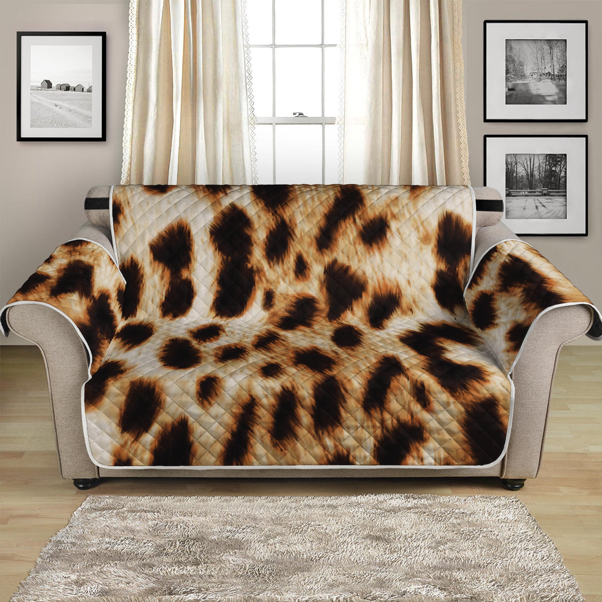 Cheetah Print Loveseat Protector