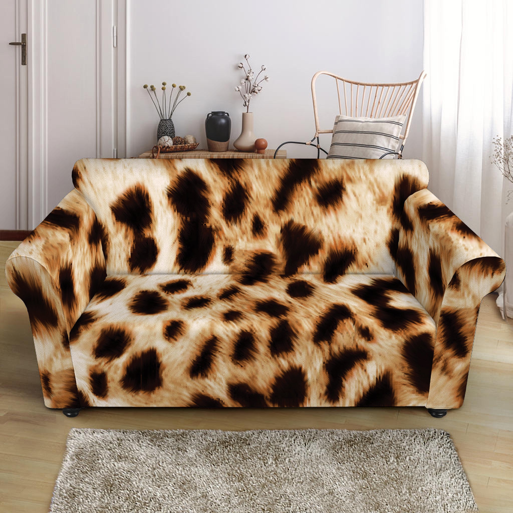 Cheetah Print Loveseat Slipcover