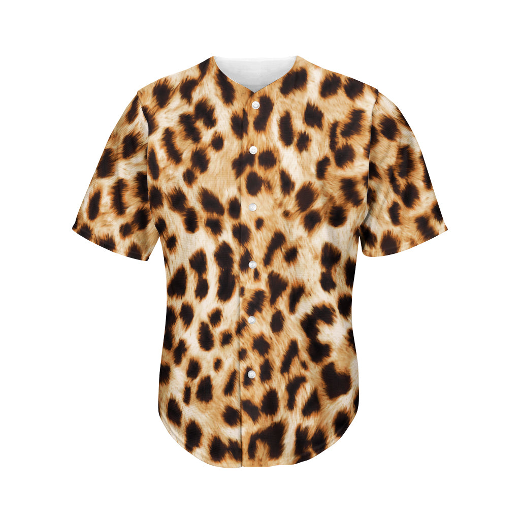 Cheetah Print Men's Baseball Jersey