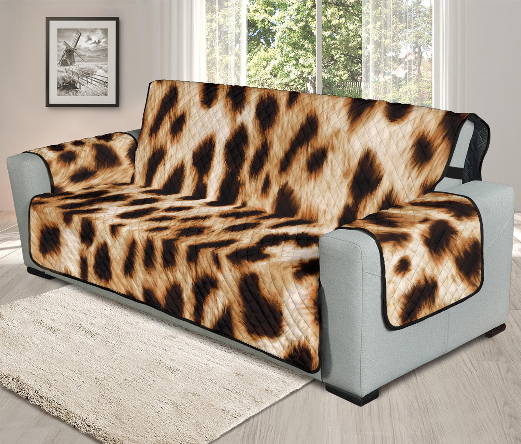 Cheetah Print Oversized Sofa Protector