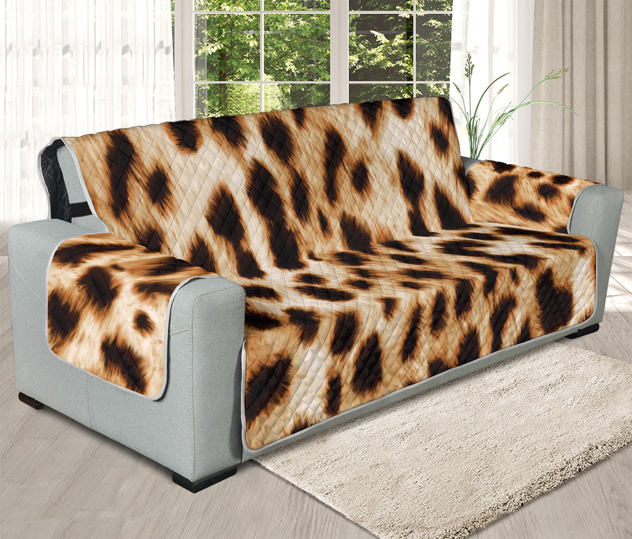 Cheetah Print Oversized Sofa Protector