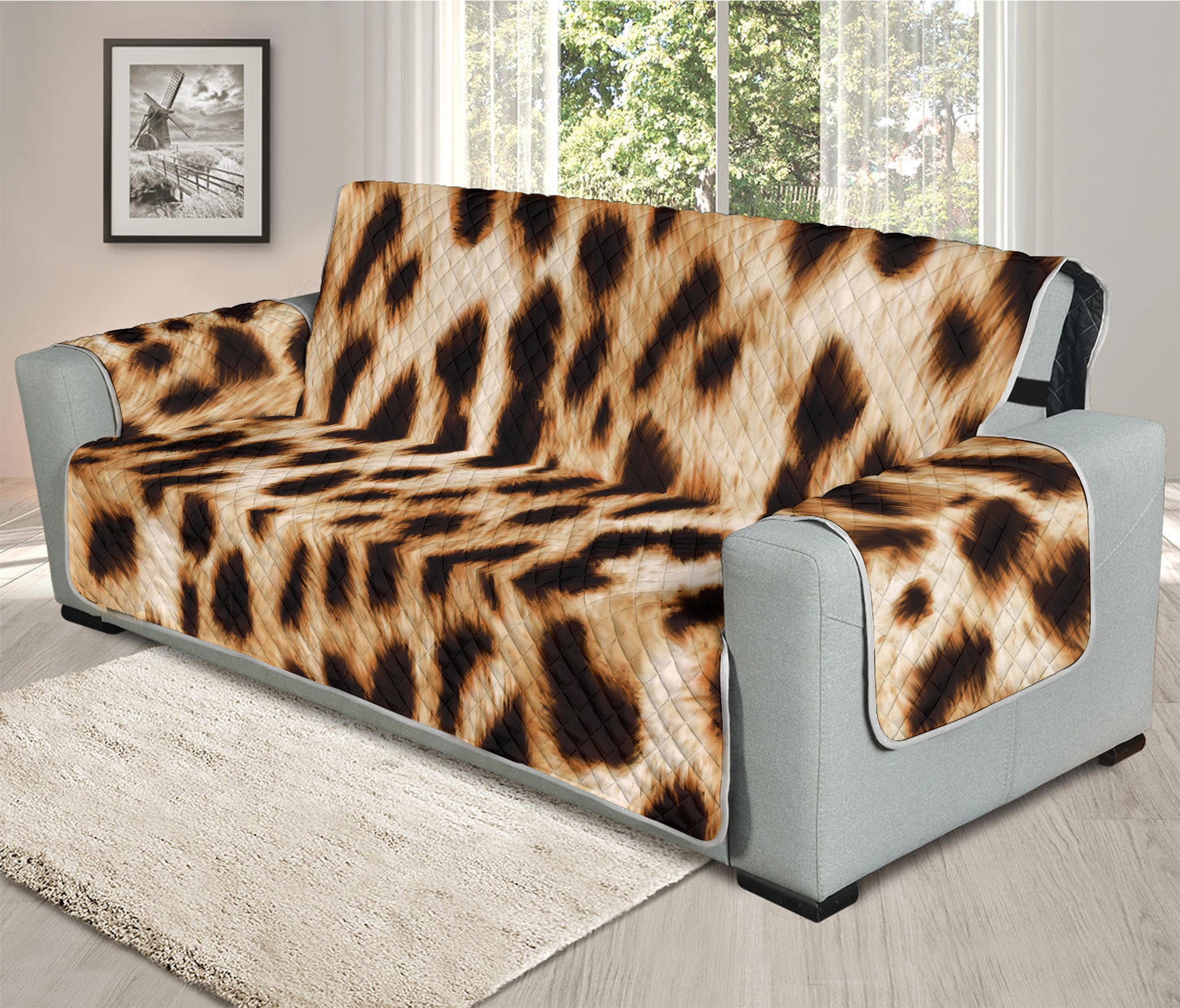 Cheetah Print Oversized Sofa Protector