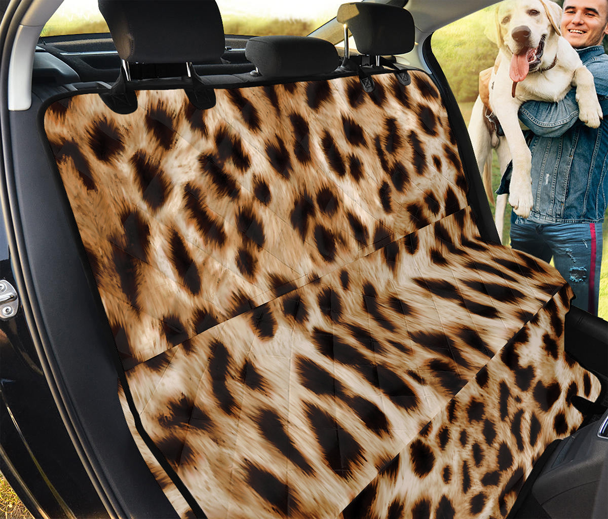 Cheetah Print Pet Car Back Seat Cover