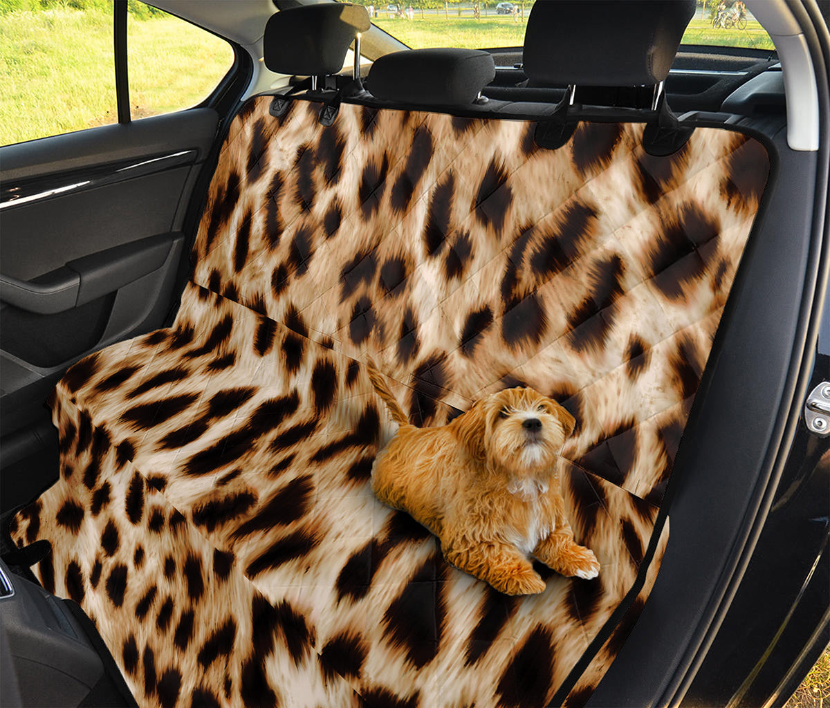 Cheetah Print Pet Car Back Seat Cover