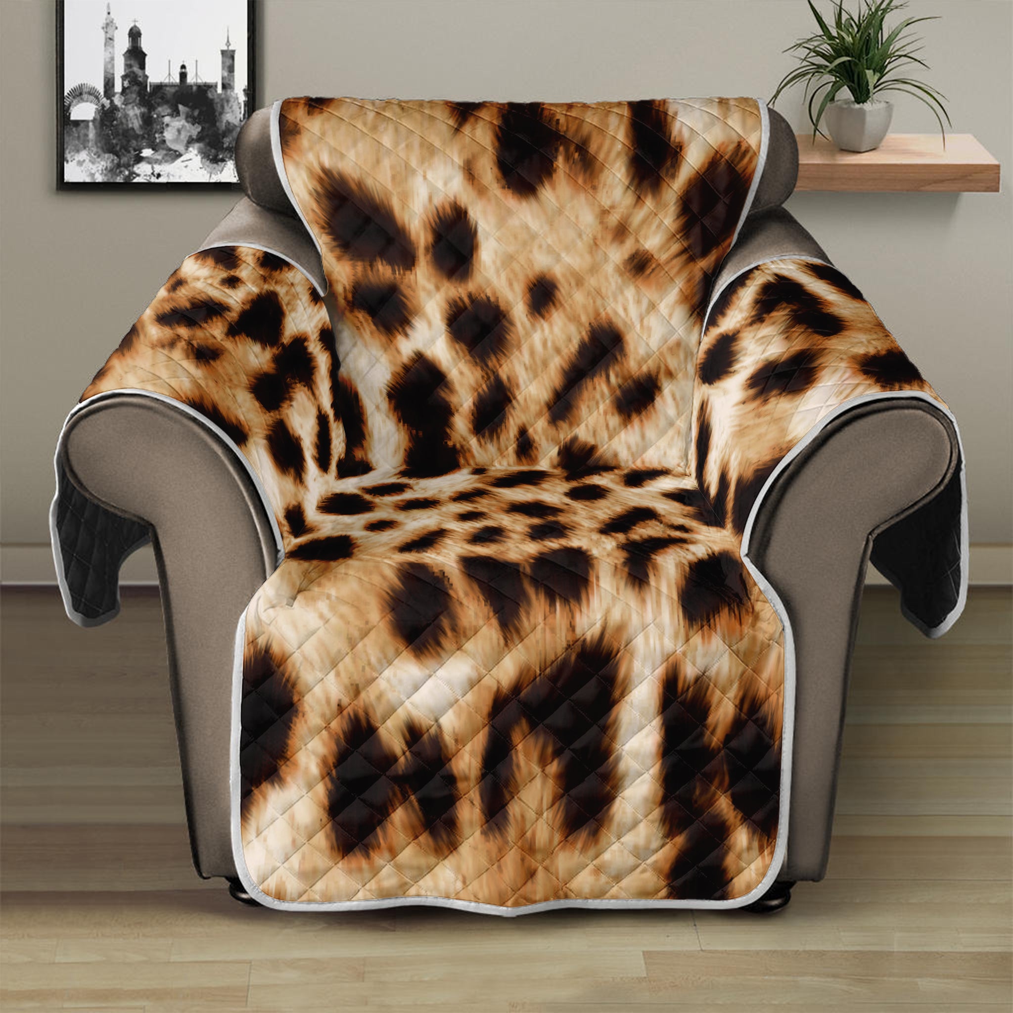 Cheetah Print Recliner Protector