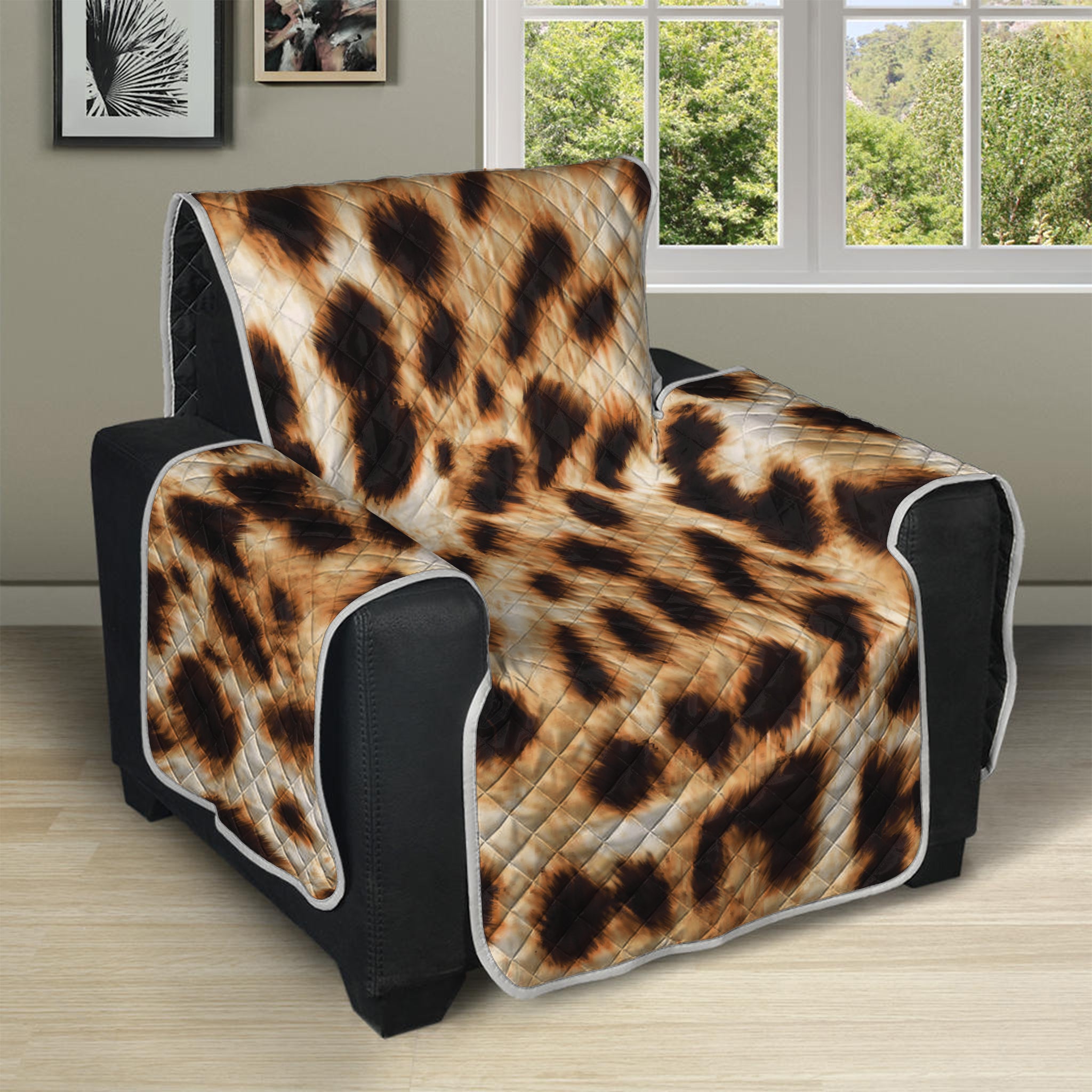 Cheetah Print Recliner Protector