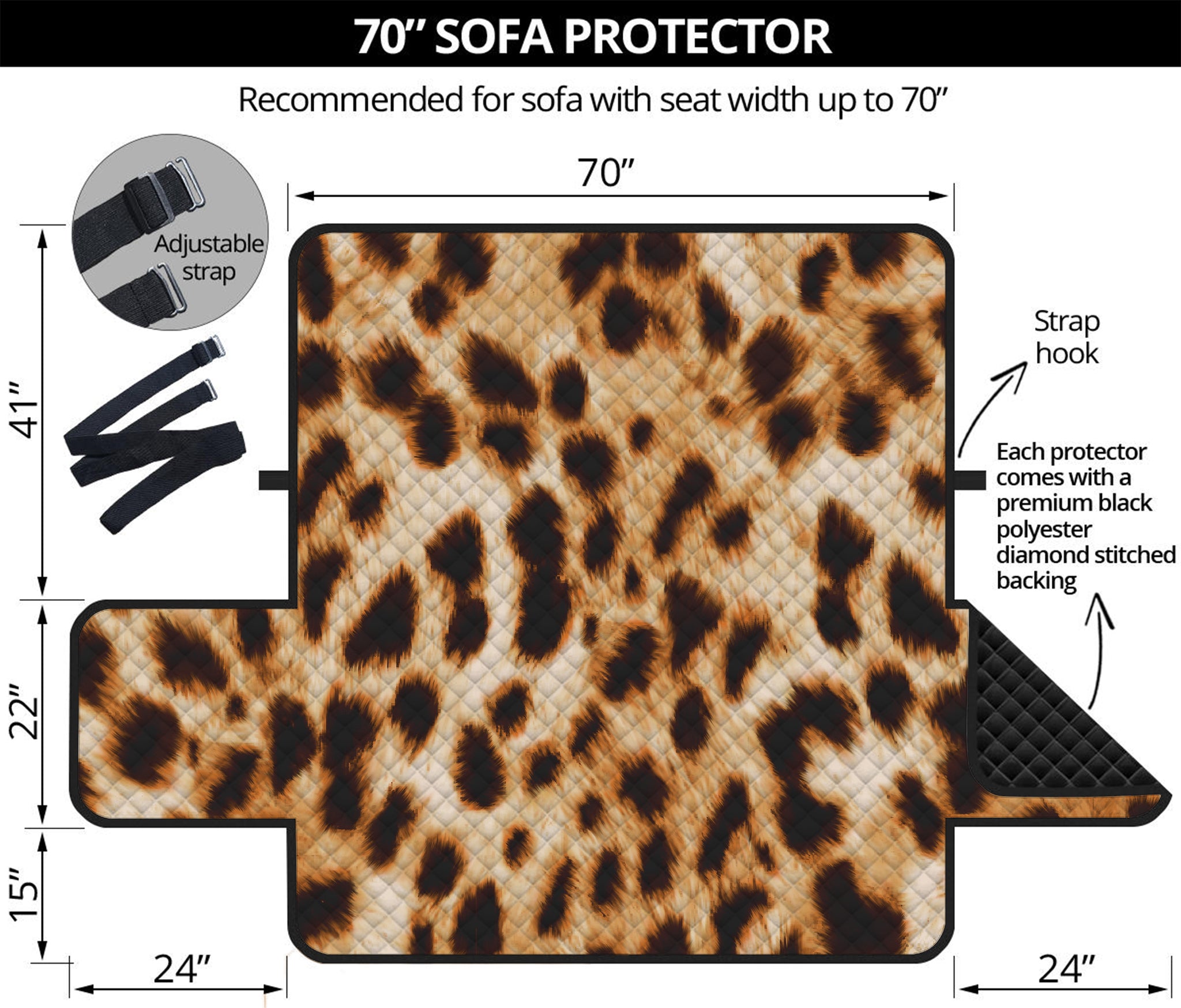 Cheetah Print Sofa Protector