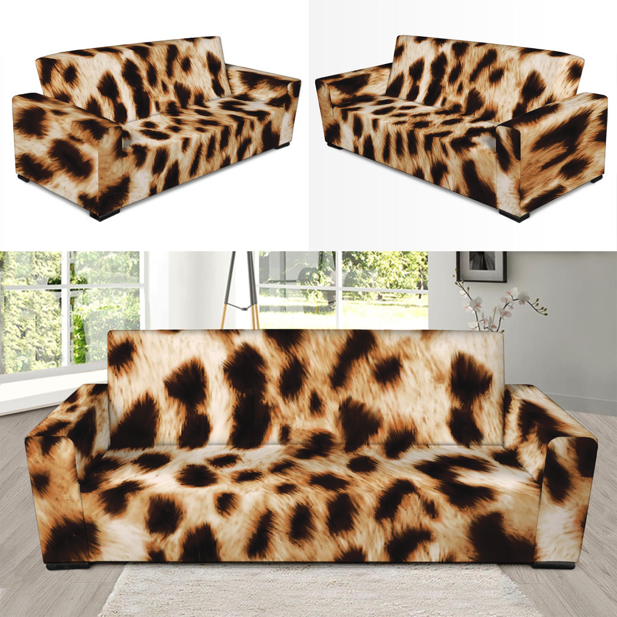 Cheetah Print Sofa Slipcover