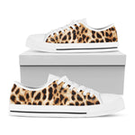 Cheetah Print White Low Top Shoes