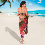Cherry Blossom Kimono Pattern Print Beach Sarong Wrap