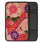 Cherry Blossom Kimono Pattern Print Car Center Console Cover