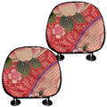 Cherry Blossom Kimono Pattern Print Car Headrest Covers
