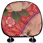 Cherry Blossom Kimono Pattern Print Car Headrest Covers