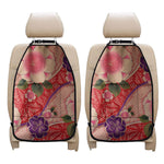 Cherry Blossom Kimono Pattern Print Car Seat Organizers