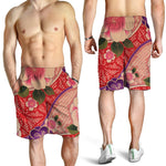 Cherry Blossom Kimono Pattern Print Men's Shorts