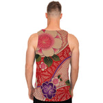 Cherry Blossom Kimono Pattern Print Men's Tank Top