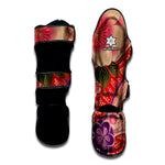 Cherry Blossom Kimono Pattern Print Muay Thai Shin Guard