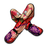 Cherry Blossom Kimono Pattern Print Muay Thai Shin Guard
