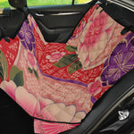 Cherry Blossom Kimono Pattern Print Pet Car Back Seat Cover