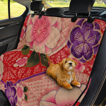 Cherry Blossom Kimono Pattern Print Pet Car Back Seat Cover