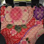 Cherry Blossom Kimono Pattern Print Pet Car Back Seat Cover