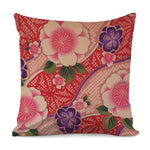 Cherry Blossom Kimono Pattern Print Pillow Cover